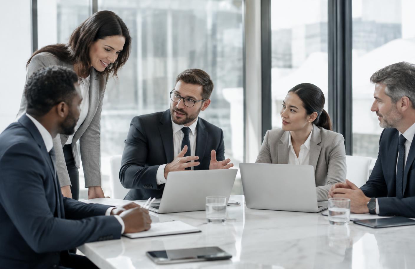 Equipe multidisciplinar da G Live Consultoria em reunião de trabalho